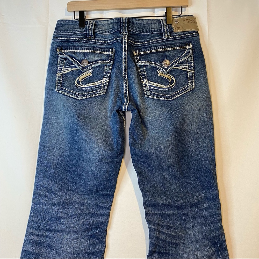 SILVER Jeans Women’s Size W30/L30 Denim Suki Bootcut Fit Stretch Mid Rise - Picture 9 of 13